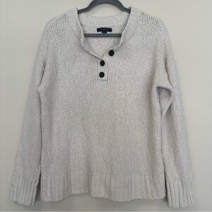 American Eagle Outfitters Cream Long Sleeve Sweater | Size Small
